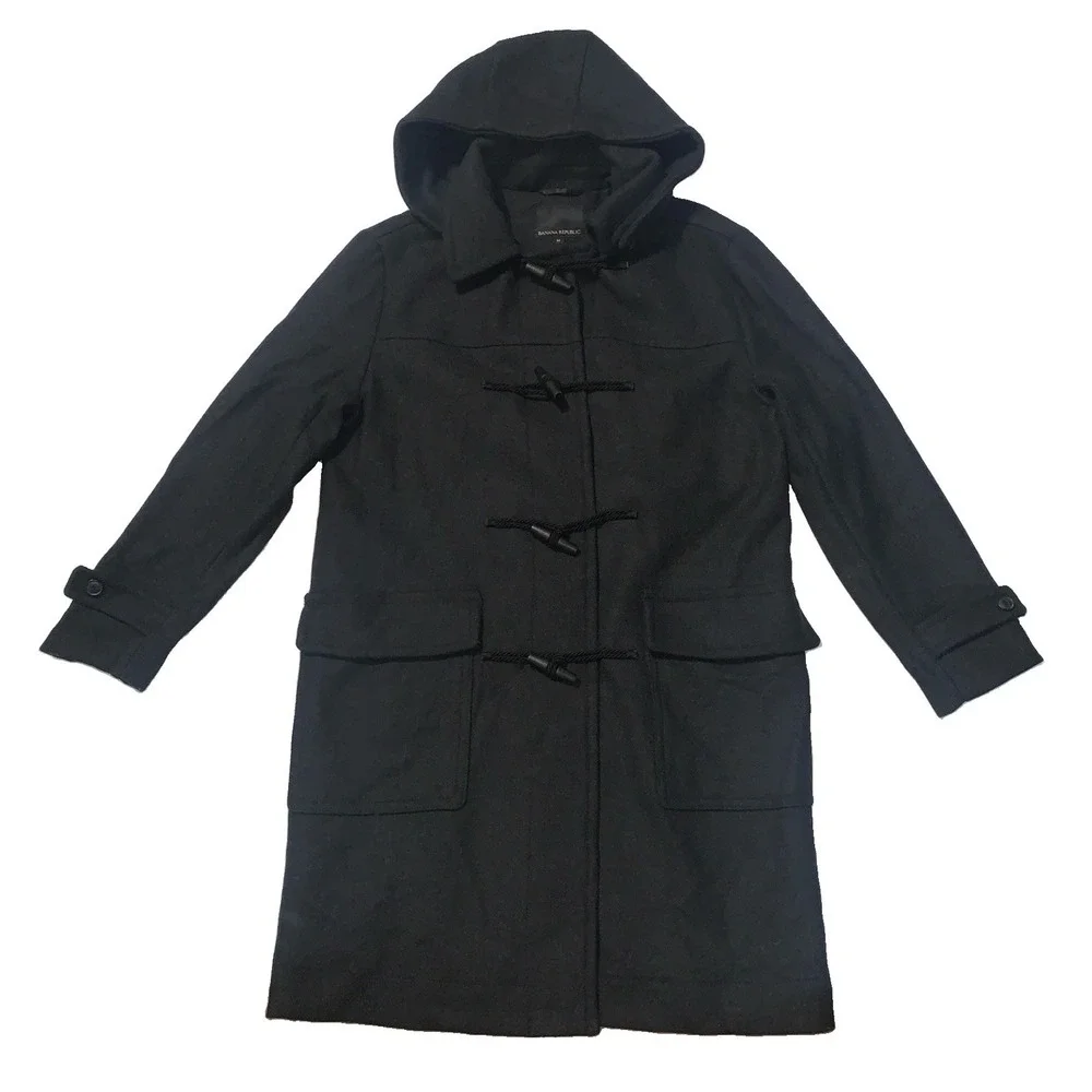 Banana Republic Mario Belluci Hunter Duffle Men's Medium Coat Dark Academia Wool